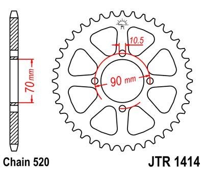 Звезда задняя JT Sprockets JTR1414.43