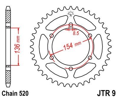 Звезда задняя JT Sprockets JTR9.47