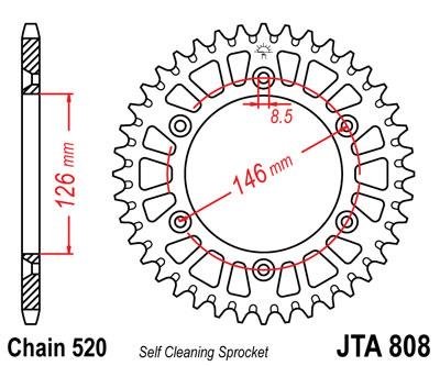 Звезда задняя JT Sprockets JTA808.51