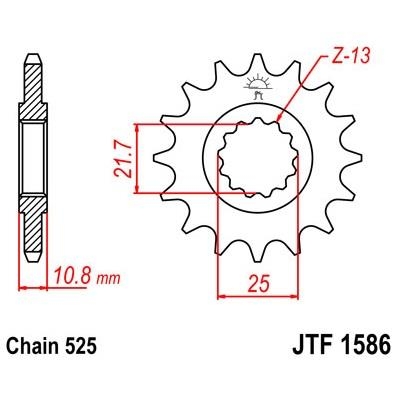 Звезда передняя JT Sprockets JTF1586.17