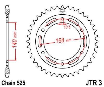 Звезда задняя JT Sprockets JTR3.42