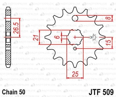 Звезда передняя JT Sprockets JTF509.15