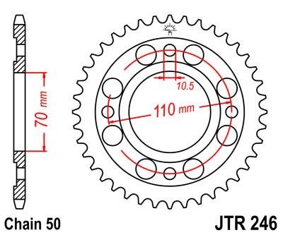 Звезда задняя JT Sprockets JTR246.35