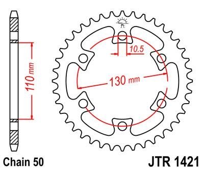 Звезда задняя JT Sprockets JTR1421.40