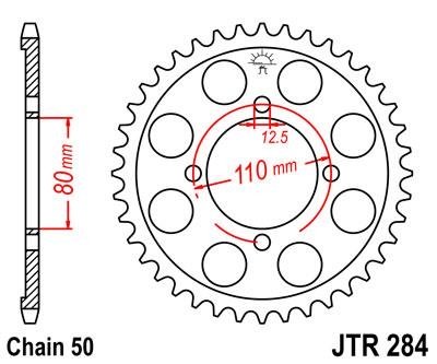 Звезда задняя JT Sprockets JTR284.38
