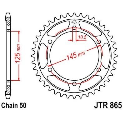 Звезда задняя JT Sprockets JTR865.39