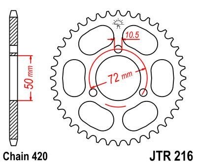 Звезда задняя JT Sprockets JTR216.47