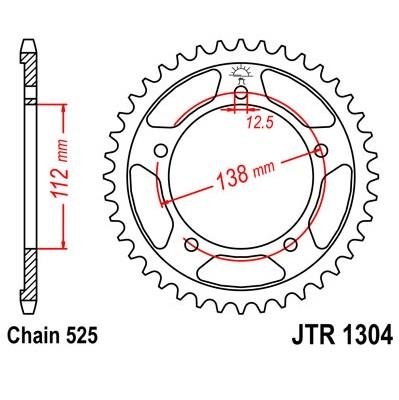 Звезда задняя JT Sprockets JTR1304.38