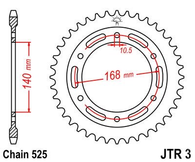 Зірка задня JT Sprockets JTR3.41