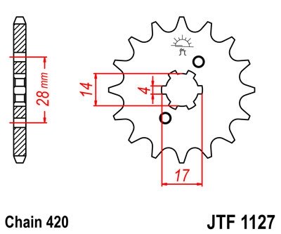 Звезда передняя JT Sprockets JTF1127.14