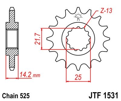 Звезда передняя JT Sprockets JTF1531.15