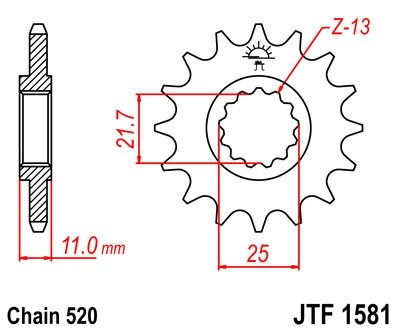 Зірка передня JT Sprockets JTF1581.15