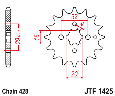 Звезда передняя JT Sprockets JTF1425.15