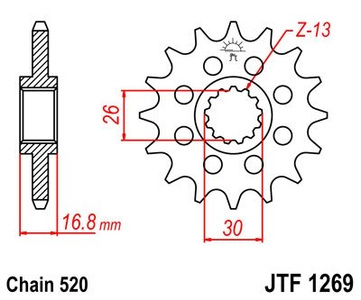 Звезда передняя JT Sprockets JTF1298.17