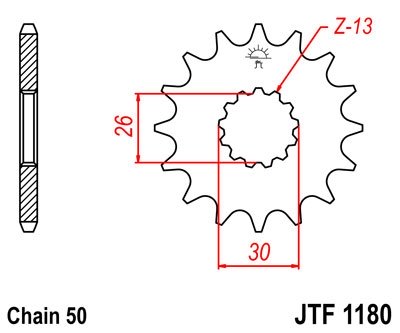 Звезда передняя JT Sprockets JTF1180.17