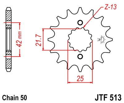 Звезда передняя JT Sprockets JTF513.15