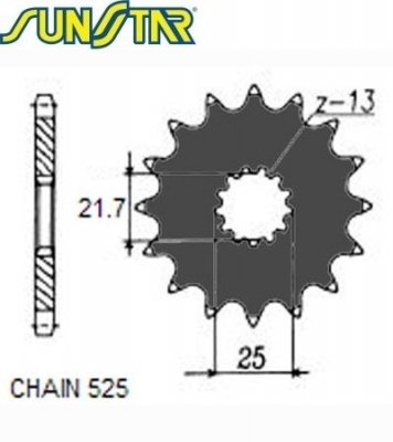 Звезда передняя SunStar SUNF404-15