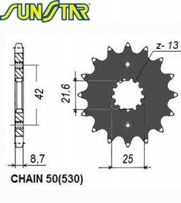 Звезда передняя SunStar SUNF511-17