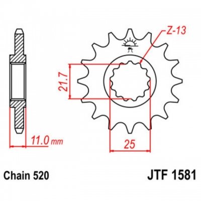 Звезда передняя JT Sprockets JTF1581.16