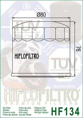 Фильтр масляный HifloFiltro HF134