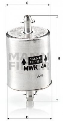 Фильтр топливный MANN MWK 44