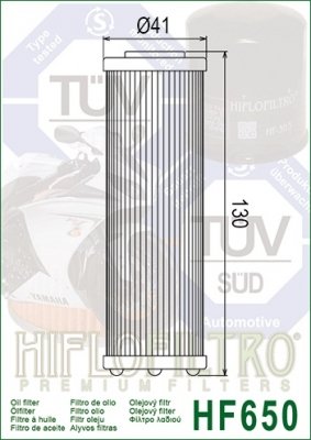 Фільтр масляний HifloFiltro HF650