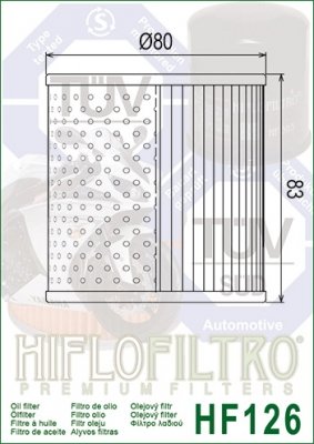 Фильтр масляный HifloFiltro HF126