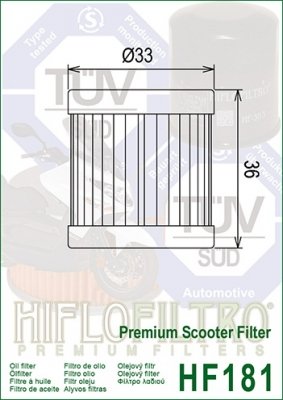 Фильтр масляный HifloFiltro HF181