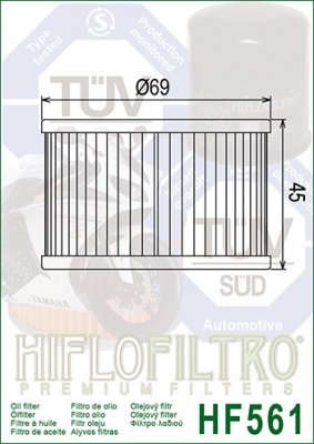 Фильтр масляный HifloFiltro HF561