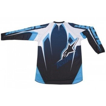 Кроссовая футболка (джерси) детская Alpinestars Youth Racer Black-Blue-White XL