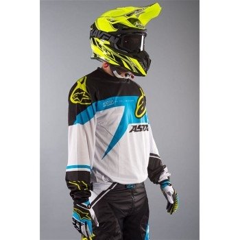 Мотоджерси Alpinestars Racer Supermatic Jersey Black-Cyan-White XL