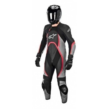 Мотокомбинезон кожаный Alpinestars Orbiter Black-Grey-Red 58