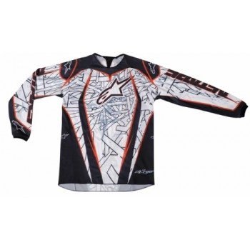 Кроссовая футболка (джерси) Alpinestars Charger (3761211) Black-Orange XL