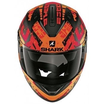 Мотошлем Shark Ridill Kengal Mat Black-Orange-Red L