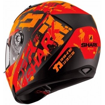 Мотошлем Shark Ridill Kengal Mat Black-Orange-Red L