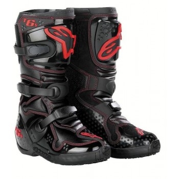 Мотоботы подростковые Alpinestars TECH 6 S Black-Red 11.0
