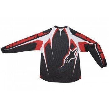 Кроссовая футболка (джерси) детская Alpinestars Youth Racer Black-Red-White XL