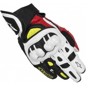 Мотоперчатки кожаные Alpinestars GPX Black-Red-Yellow S