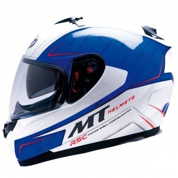 Мотошлем MT Blade SV Boss White-Blue L