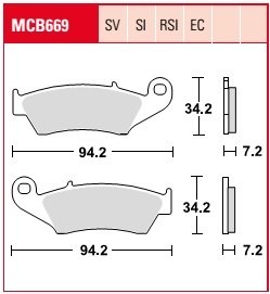 Колодки тормозные дисковые LUCAS MCB669SV