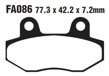 Тормозные колодки EBC FA086 (FDB312)