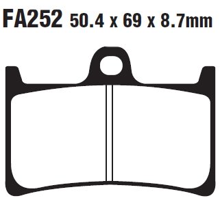 Колодки тормозные дисковые EBC FA252HH