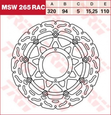 Диск тормозной LUCAS MSW265RAC