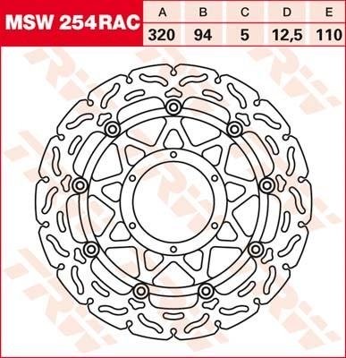 Диск тормозной LUCAS MSW254