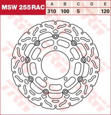 Диск тормозной LUCAS MSW255RAC