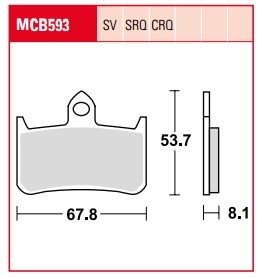 Колодки тормозные дисковые LUCAS MCB593