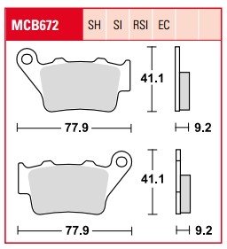 Колодки тормозные дисковые TRW LUCAS MCB672