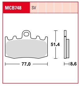 Колодки тормозные дисковые LUCAS MCB748