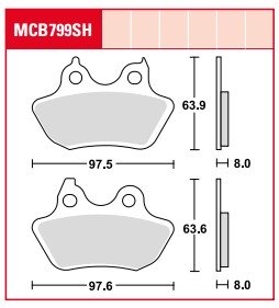 Колодки тормозные дисковые LUCAS MCB799SH