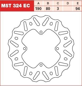 Тормозной диск LUCAS MST324EC